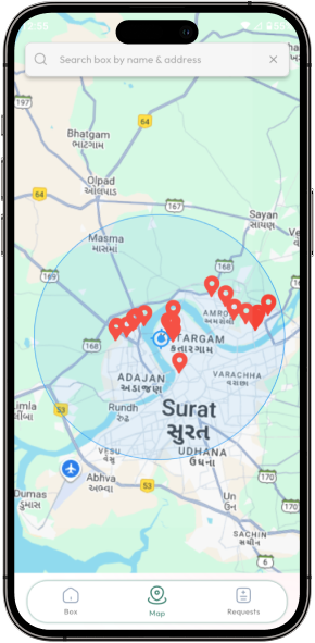 CrickBox Nearby Boxes/Turfs Location Based Search