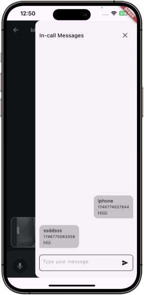 DashWoop In-Call Messaging Screen Real-Time Chat During Calls