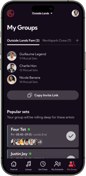 Festigo Group Planning Screen Collaborative Festival Organizer App