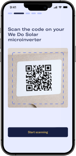WeDo Solar QR Code Scanner Screen Inverter Setup and Device Connection